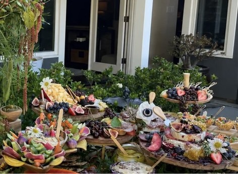 Nourishing grazing table at Wildly Rooted